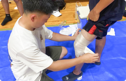 トレーナー現場での活躍画像